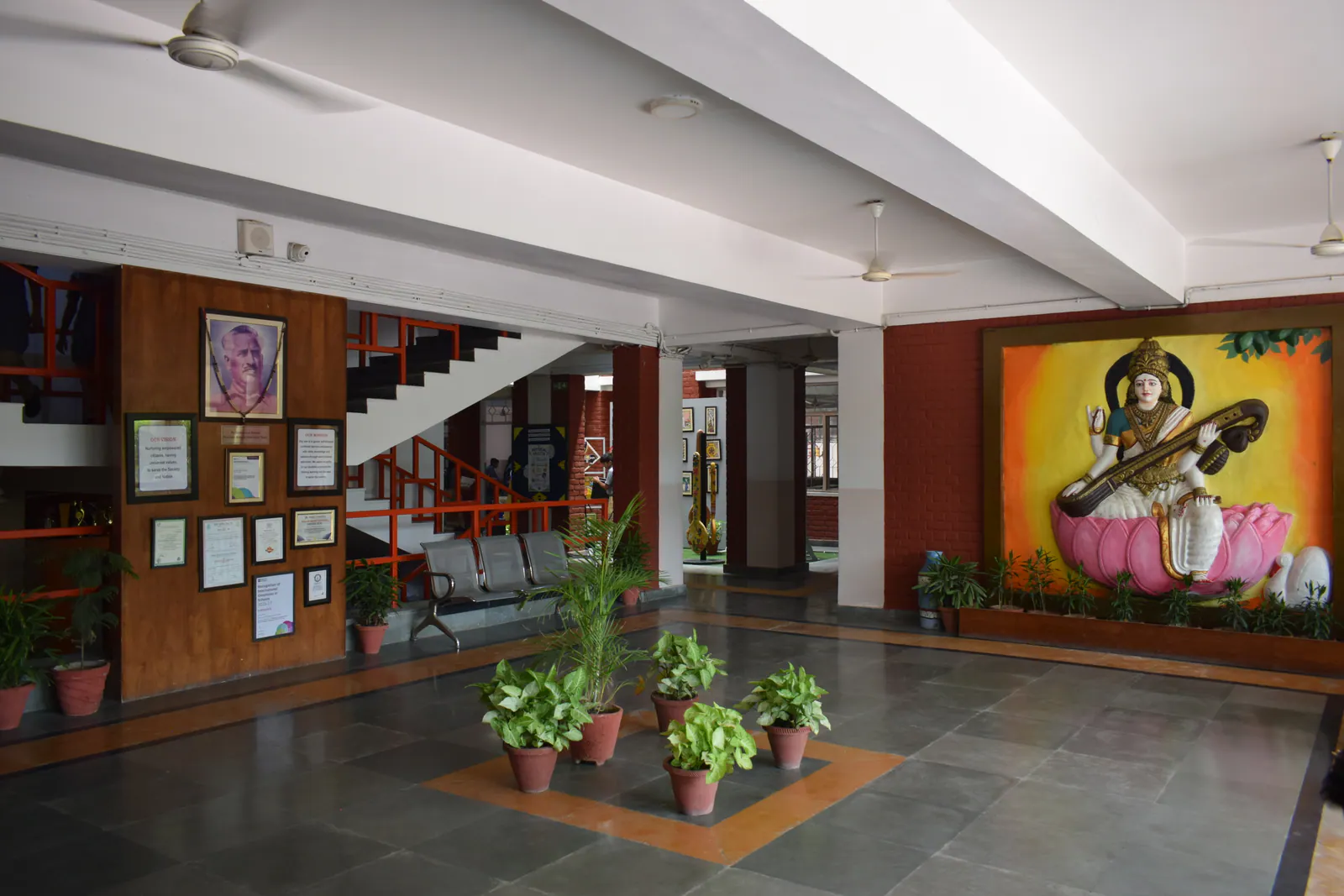 Students and parents at Salwan Public School, Mayur Vihar
