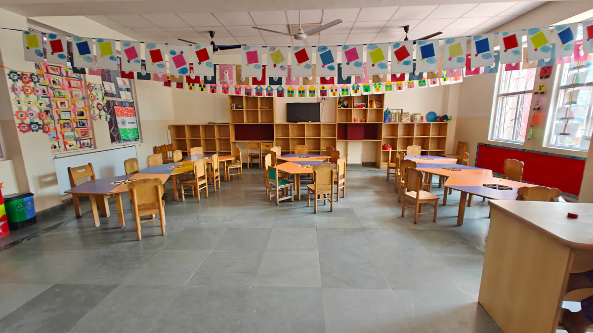 A bright Salwan classroom prepared for learners