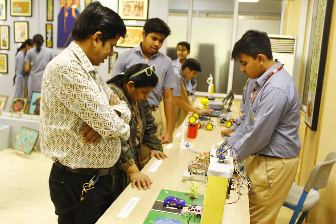 Students presenting a science project