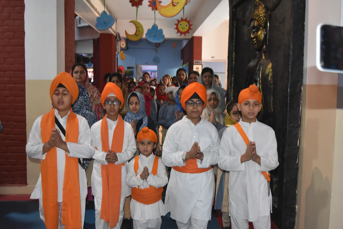 Students dressed for a cultural presentation