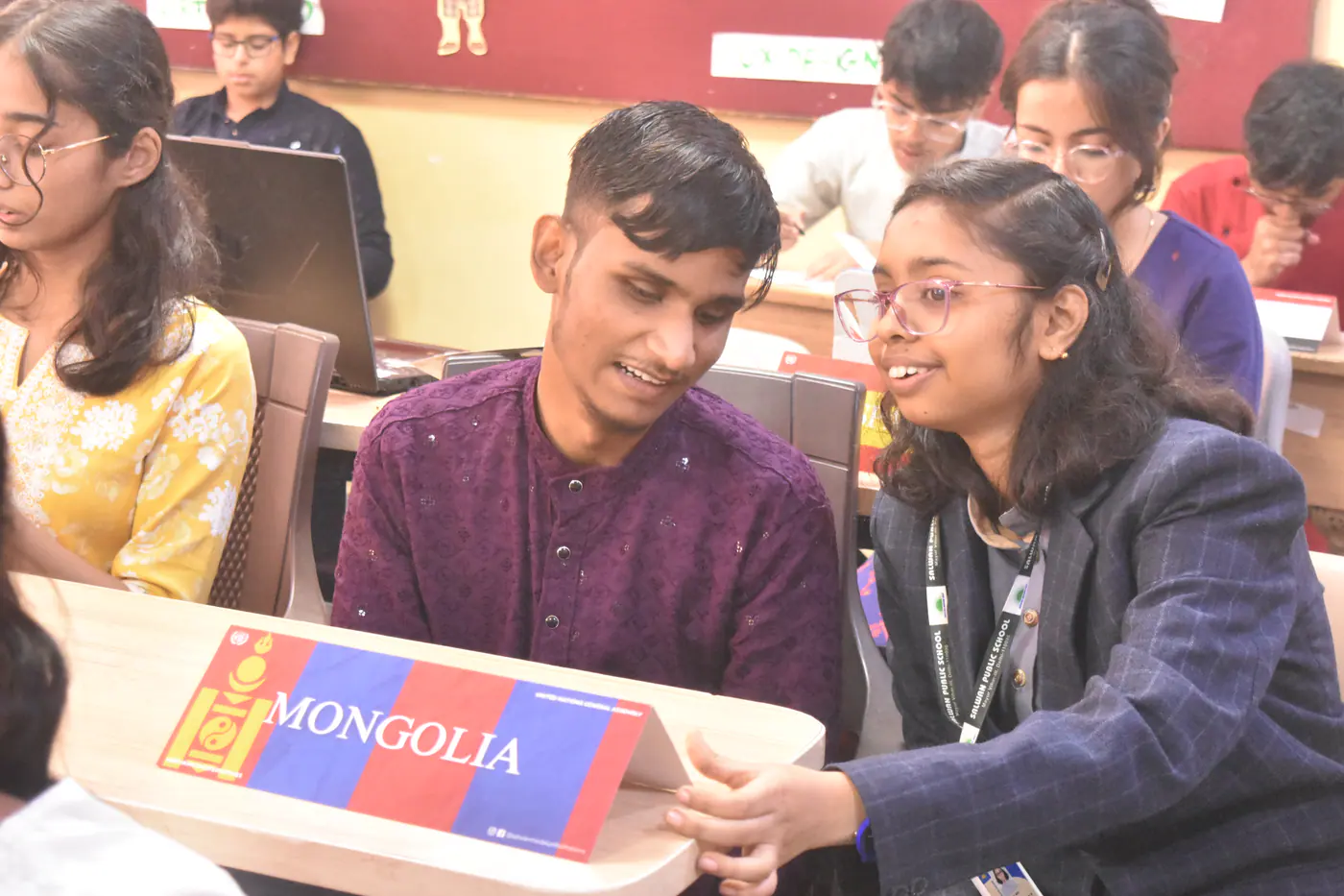 Students exploring global cultures together