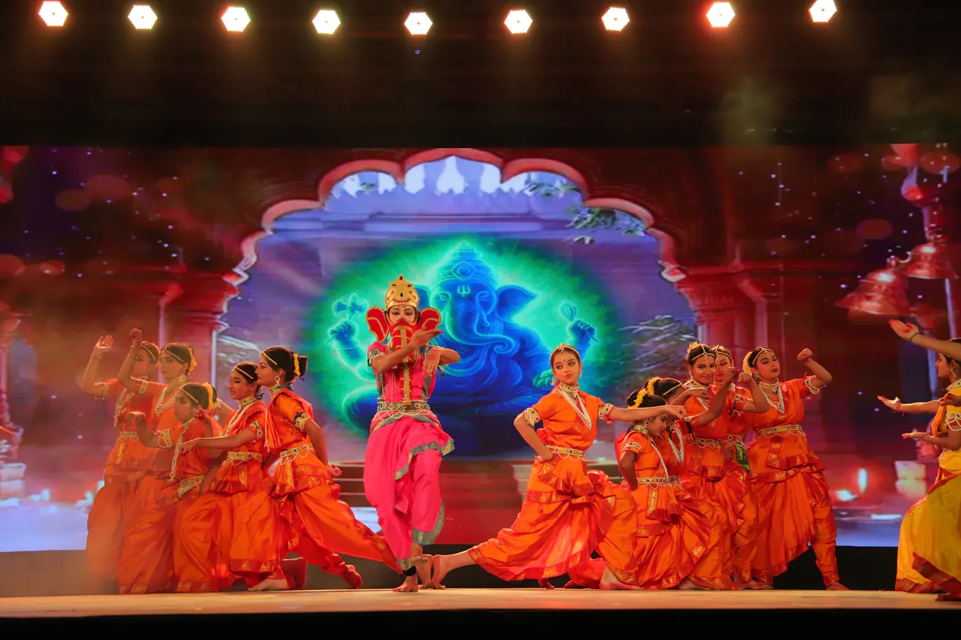 Students performing in the annual presentation