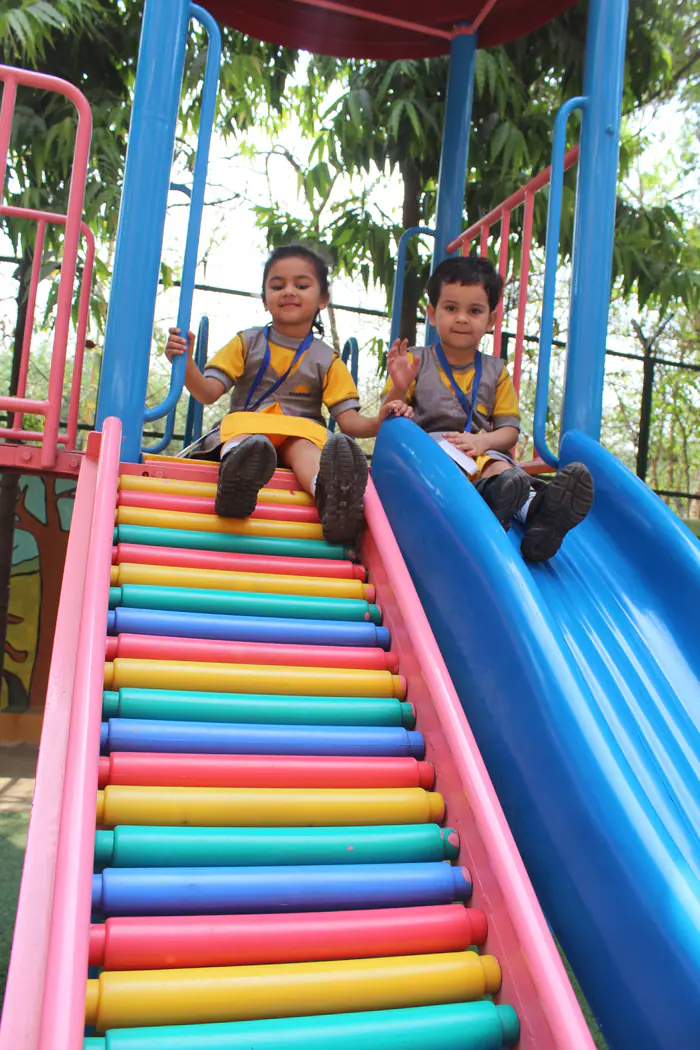 Young learners enjoying the school playground