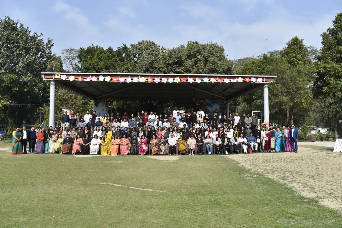 Salwan alumni gathered for a reunion on the school field