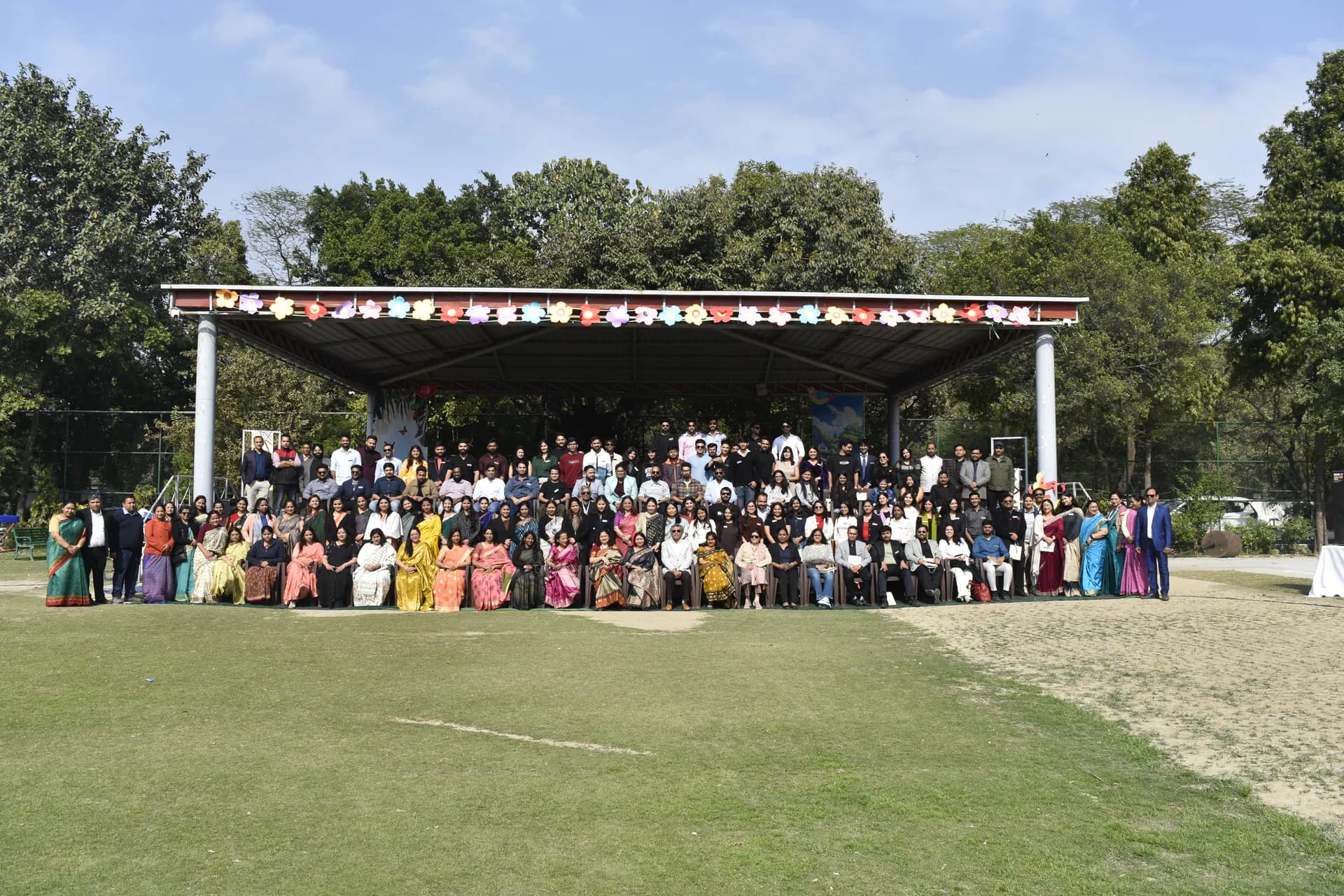 Salwan alumni gathered for a reunion on the school field