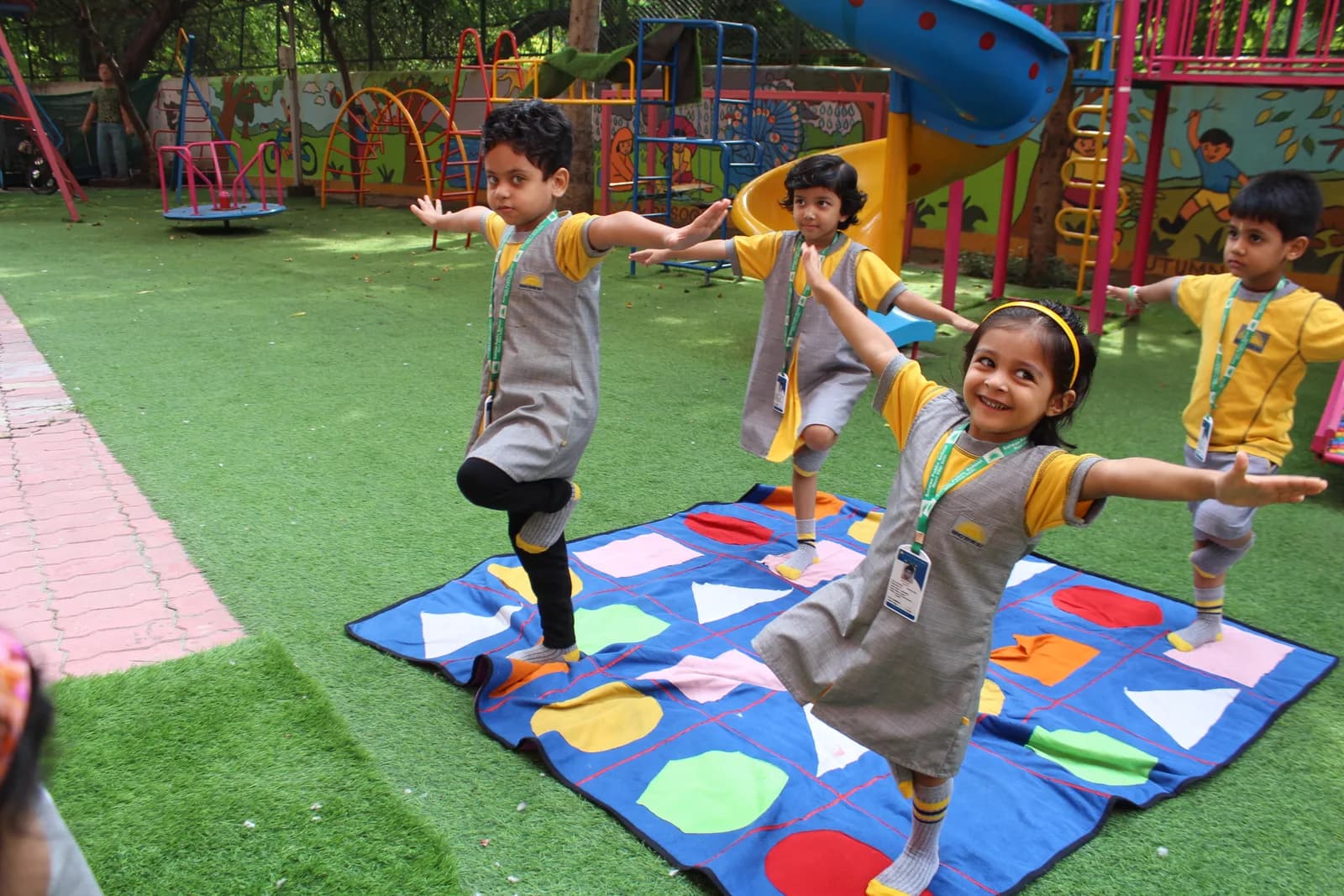 Students taking part in a classroom activity