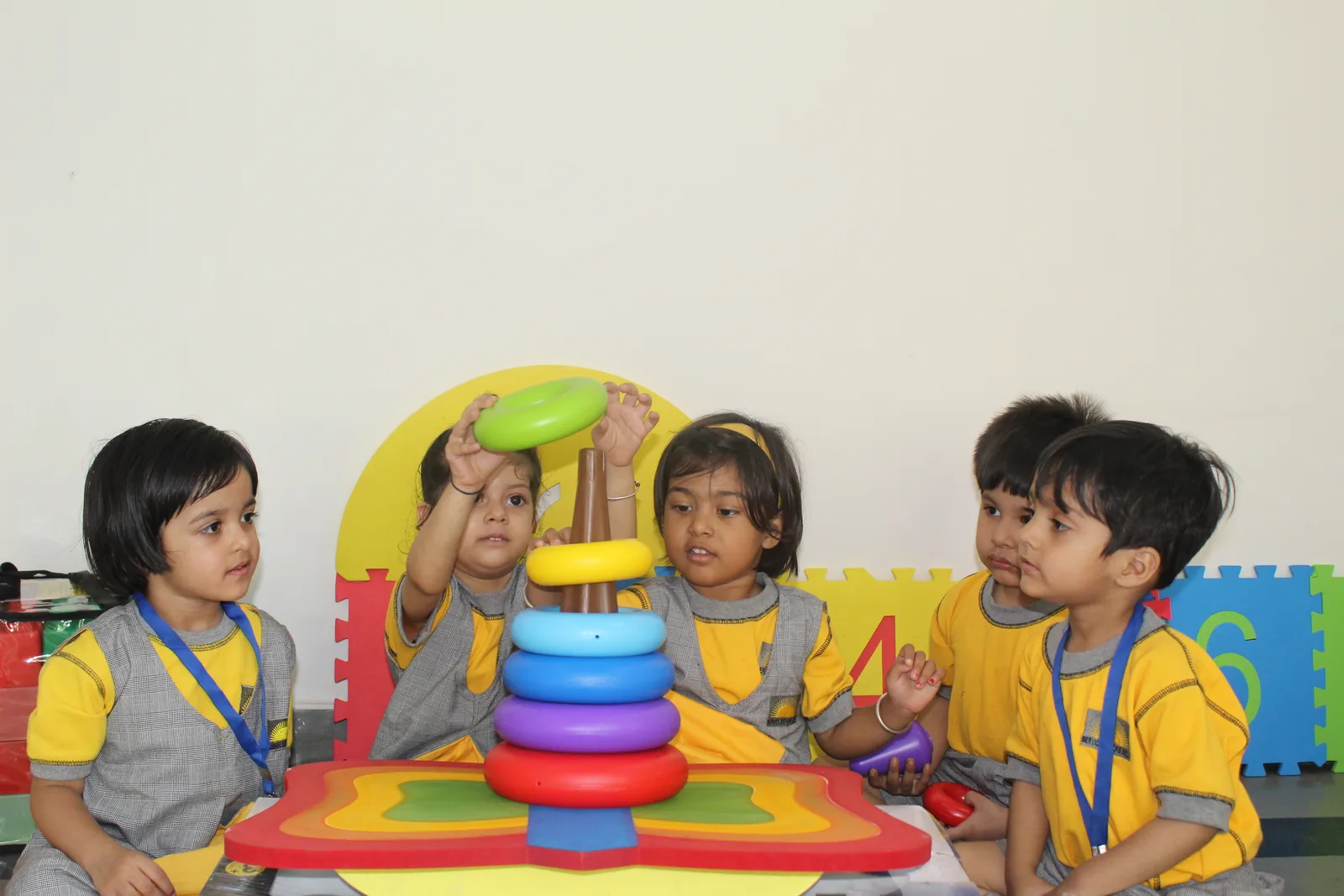Group activity session in a shared learning space