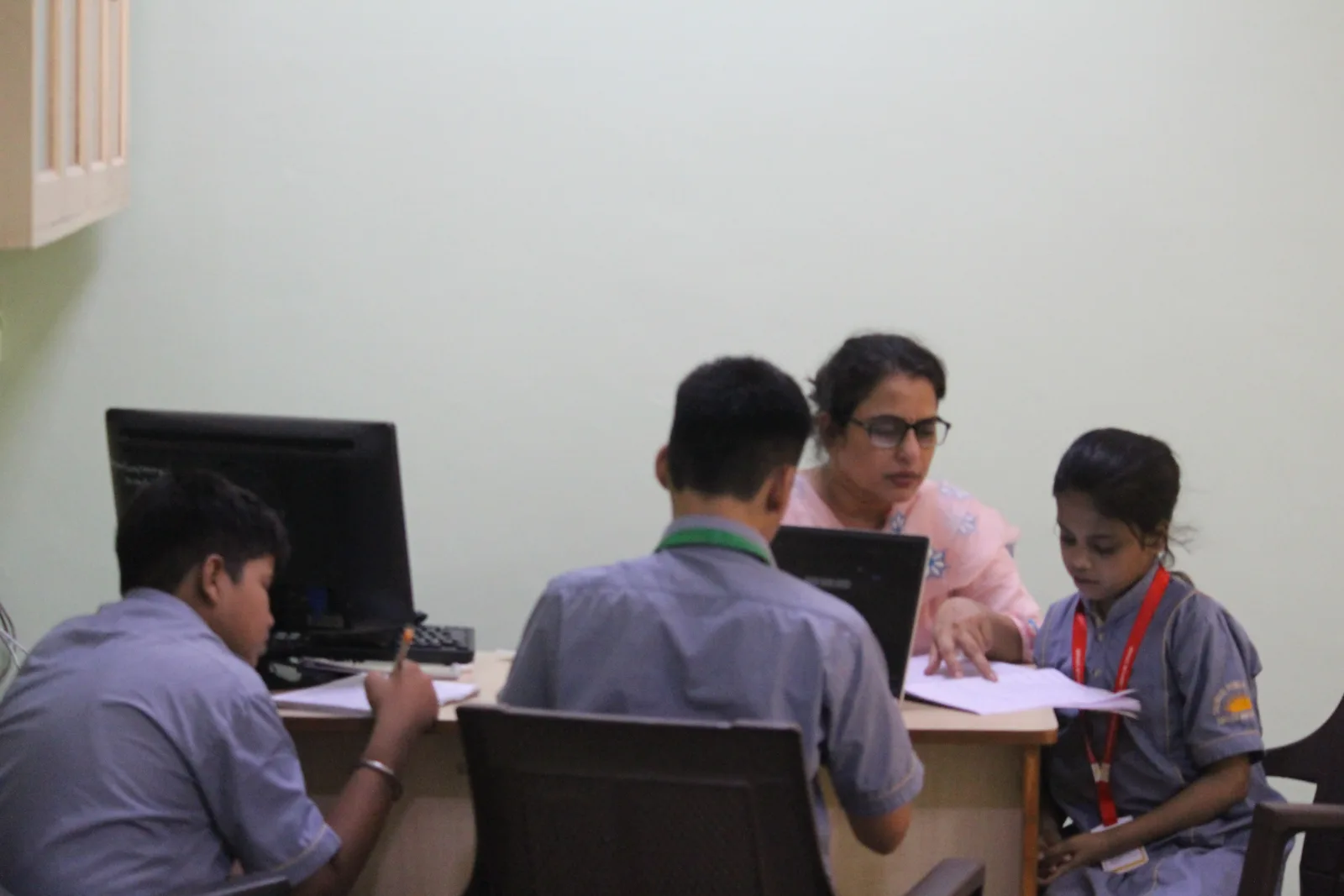 Quiet room used for student guidance sessions