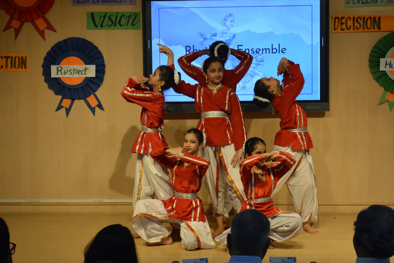 Students rehearsing in the dance studio