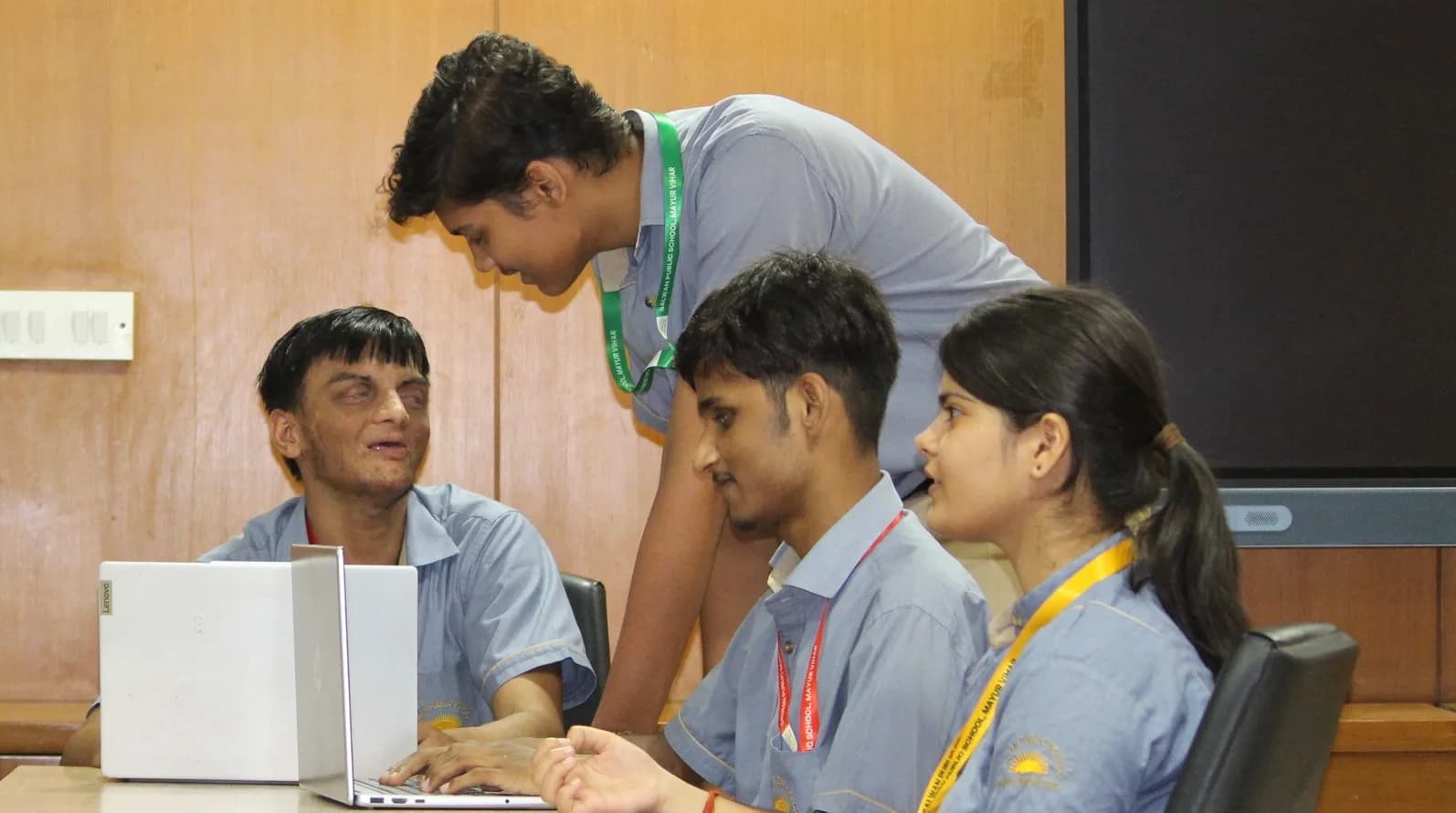 Students supporting one another in a peer-counselling session