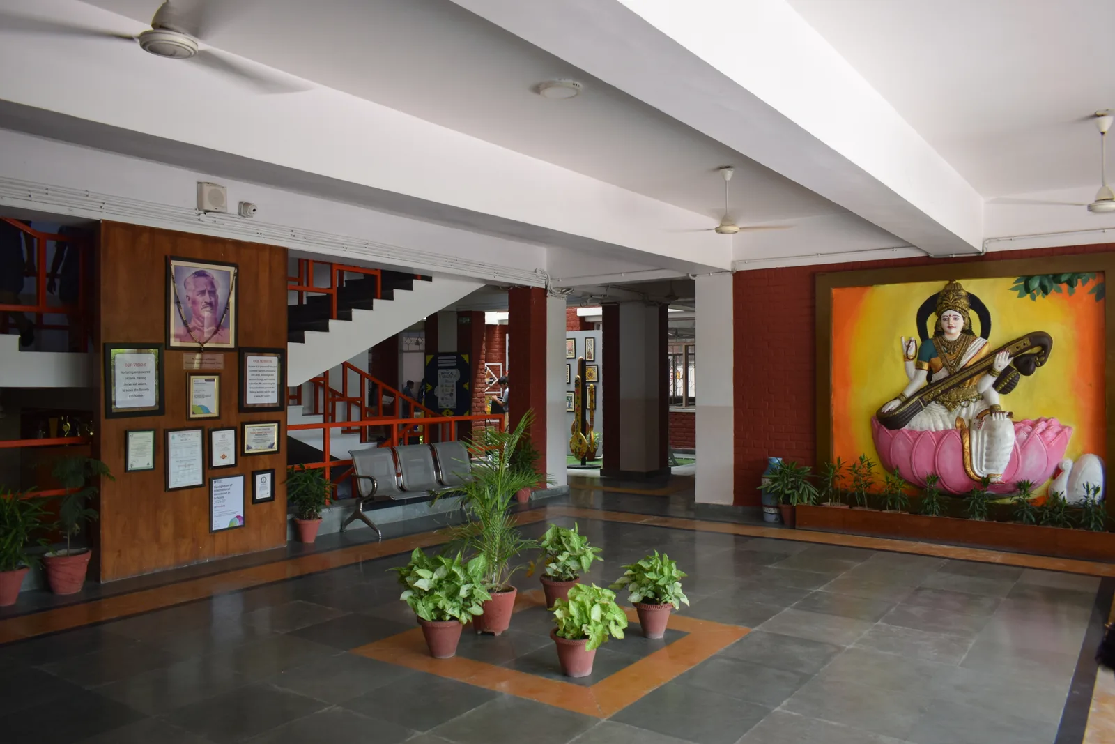 Visitor waiting area beside the reception