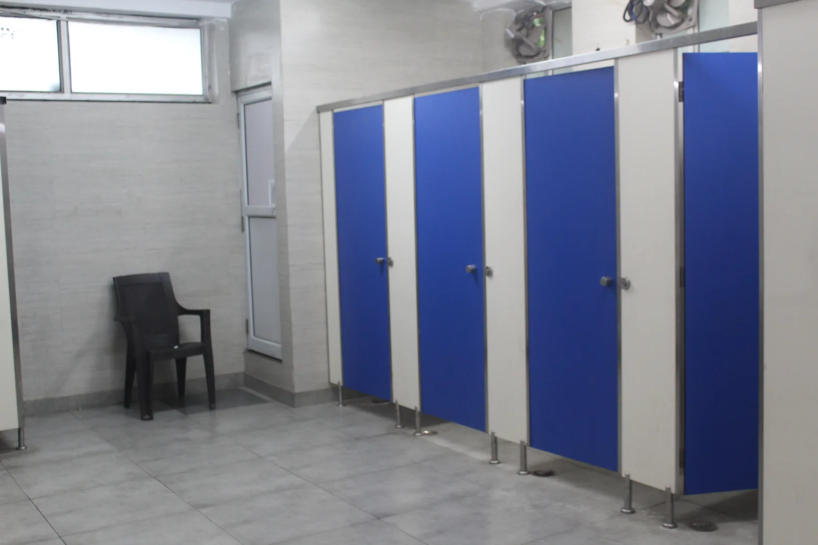 Wash basins at heights suited to younger students